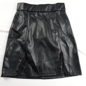 MangoPop Faux Leather Skirt Size XS